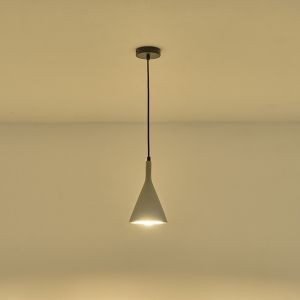 Concrete chandelier, single, 1XΕ27 Max 15W Ø150X1750MM gray, Arte Illumina Yeso
