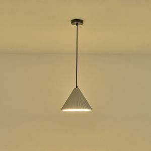 Concrete chandelier, single, 1XΕ27 Max 15W Ø240X1710MM gray, Arte Illumina Platre