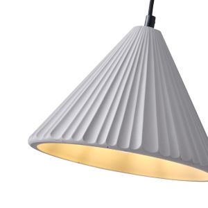 Concrete chandelier, single, 1XΕ27 Max 15W Ø240X1710MM gray, Arte Illumina Platre