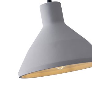 Concrete chandelier, single, 1XΕ27 Max 15W Ø240X1710MM gray, Arte Illumina Yeso