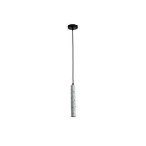 Concrete chandelier, single Led lamp, 3W, 280LM, 3000K, Ø45X1800MM, white, Arte Illumina Salpico