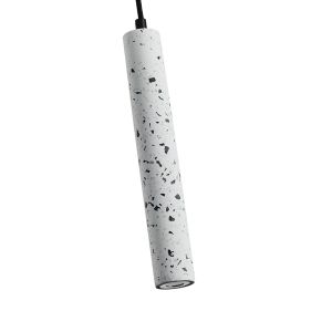 Concrete chandelier, single Led lamp, 3W, 280LM, 3000K, Ø45X1800MM, white, Arte Illumina Salpico