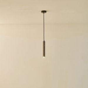 Concrete chandelier, single lamp, Led, 3W, 280LM, 3000K, Ø45X1800MM, gray, Arte Illumina Salpico