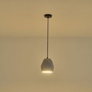 Concrete chandelier, single, 1XΕ27 Max 15W Ø160X1670MM gray, Arte Illumina Arme