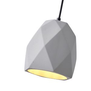 Concrete chandelier, single, 1XΕ27 Max 15W Ø160X1670MM gray, Arte Illumina Arme
