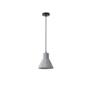 Concrete chandelier, single, 1XΕ27 Max 15W Ø200X1710MM gray, Arte Illumina Arme