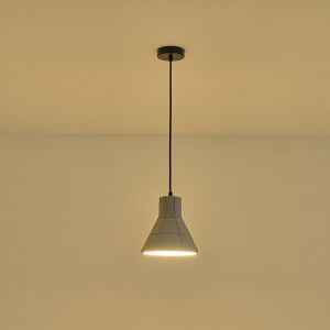 Concrete chandelier, single, 1XΕ27 Max 15W Ø200X1710MM gray, Arte Illumina Arme