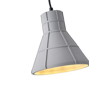 Concrete chandelier, single, 1XΕ27 Max 15W Ø200X1710MM gray, Arte Illumina Arme