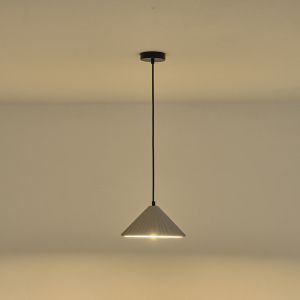 Concrete chandelier, single, 1XΕ27 Max 15W Ø250X1640MM gray, Arte Illumina Platre