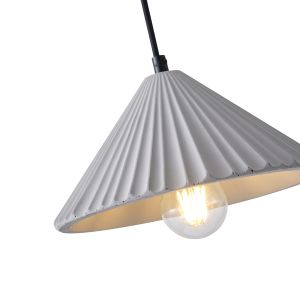 Concrete chandelier, single, 1XΕ27 Max 15W Ø250X1640MM gray, Arte Illumina Platre
