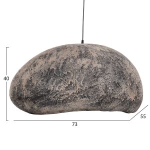 Stone-look chandelier, gray, Stoner (l) HM4419.04 GRAY--73X55X40ВСМ.