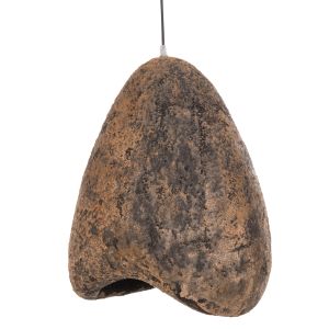 Chandelier with stone and faux wool (s) HM4417.03 gray/brown -- 37X30X45 cm.