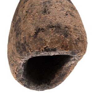 Chandelier with stone and faux wool (s) HM4417.03 gray/brown -- 37X30X45 cm.