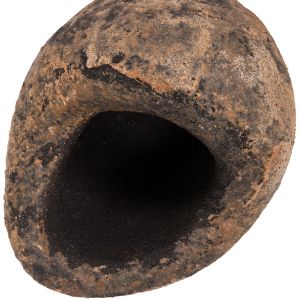 Chandelier with stone and faux wool (s) HM4417.03 gray/brown -- 37X30X45 cm.