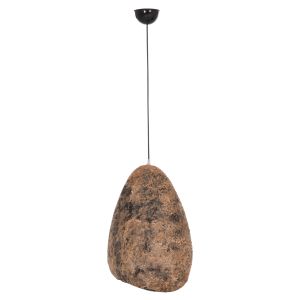 Chandelier with stone and faux wool (s) HM4417.03 gray/brown -- 37X30X45 cm.