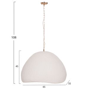 CHANDELIERS JAYLEN HM4703.02L FIBER CEMENT IN WHITE 65X55X45CM