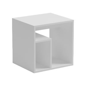 Double side table, white, 40x35x40 cm