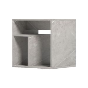 Doublelo side table, gray-beige, marble imitation, 40x35x40cm