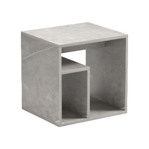 Doublelo side table, gray-beige, marble imitation, 40x35x40cm