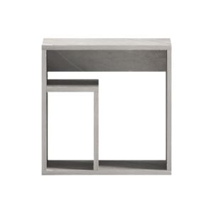 Doublelo side table, gray-beige, marble imitation, 40x35x40cm