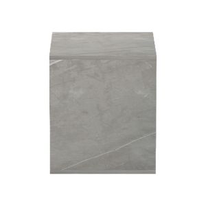 Doublelo side table, gray-beige, marble imitation, 40x35x40cm