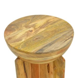 Side table Jenby solid mango wood in natural color D40x50cm