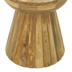 Side table Nemira solid mango wood in natural color D30x35cm