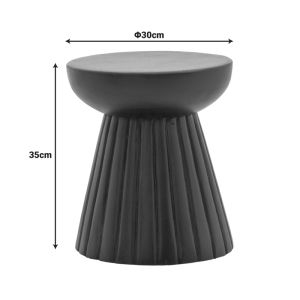 Side table Nemira solid mango wood in natural color D30x35cm
