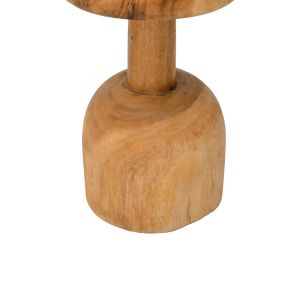Queno side table made of suar wood in natural color D30x45cm