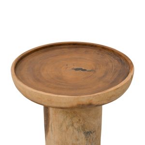 Tobola side table made of suar wood in natural color D50x55cm