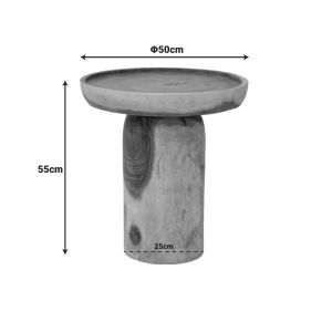 Tobola side table made of suar wood in natural color D50x55cm