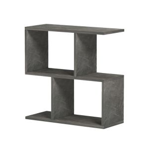 Wesmol side table-shelf, anthracite, marble look, 50x20x50 cm