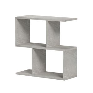 Wesmol side table-shelf, gray marble look, 50x20x50 cm