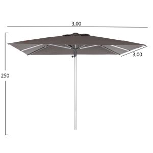 Професионален чадър 3X3М Gladell HM6604.01 сив акрил - анодиран алуминий