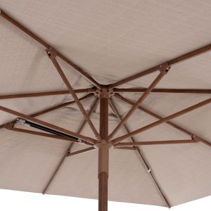 Професионален чадър 3X3М Gladell HM6604.02 бежов акрил - термопреносен алуминий