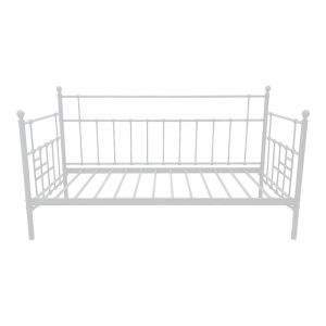 Sofa bed Routha, white metal, 90x190 cm