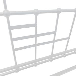 Sofa bed Routha, white metal, 90x190 cm