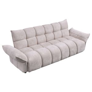 Sofa bed Melu HM3314.02 beige fabric - seat with springs with pocket 240-250X90X85ВСМ.