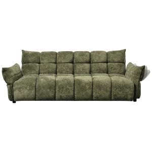 Sofa bed Melu HM3314.03 green fabric - seat with springs with pocket 240-250X90X85ВСМ.
