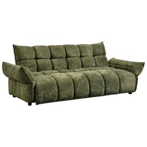 Sofa bed Melu HM3314.03 green fabric - seat with springs with pocket 240-250X90X85ВСМ.