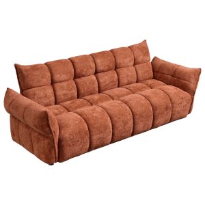 Sofa bed Melu HM3314.04 terracotta fabric - seat with pocket springs 240-250X90X85ВСМ.