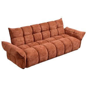 Sofa bed Melu HM3314.04 terracotta fabric - seat with pocket springs 240-250X90X85ВСМ.