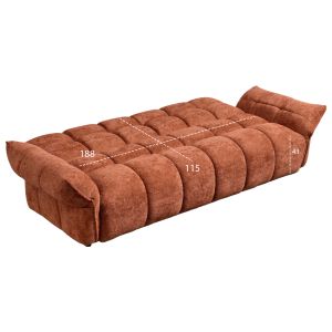 Sofa bed Melu HM3314.04 terracotta fabric - seat with pocket springs 240-250X90X85ВСМ.
