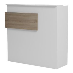 Рецепция Optima с LED бяло - sonoma 110x40x110см