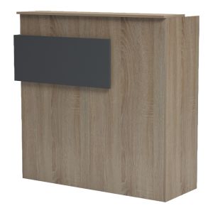 Рецепция Optima с LED осветление, цвят sonoma-antracit, 110x40x110 см