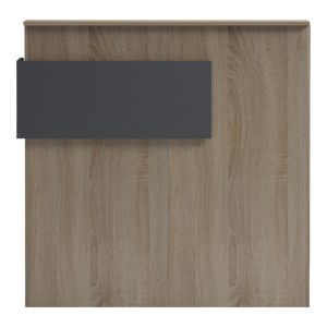 Рецепция Optima с LED осветление, цвят sonoma-antracit, 110x40x110 см