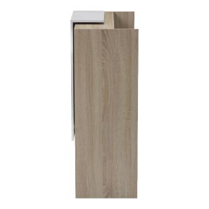 Рецепция Zowel с LED осветление, цвят sonoma-white, мраморен вид 90x40x110 см