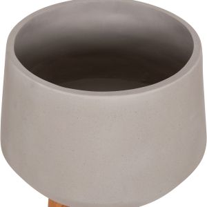 Саксия Quan HM4680.03L фиброцимент в сиво - основа от тик Φ38X62HCM