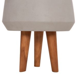 Саксия Quan HM4680.03M фиброцимент в сиво -- основа от тик Φ35X50HCM
