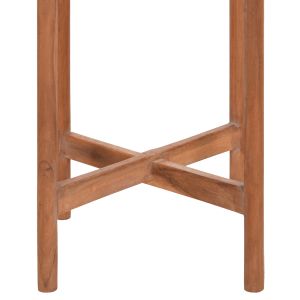 Саксия Rentil HM4684.02L фиброцимент в бял цвят - основа от тик Φ27X66HCM